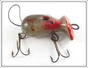Vintage Bud Stewart Grey & Red Crippled Mouse Lure