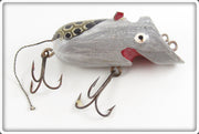 Vintage Bud Stewart Grey & Spotted Lathe Run Mouse Lure