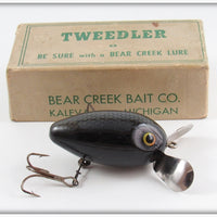 Vintage Bear Creek Silver Scale Tweedler Lure With Red Head Box Lid