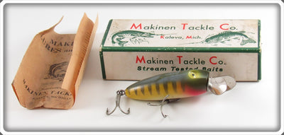 Vintage Makinen Tackle Co Perch Waddle Bug Lure In Box