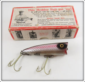 Vintage Heddon Shiner Scale Chugger Spook Lure In Box 9540P