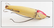 Vintage Darby Red & White Spin Head Weedless Lure 