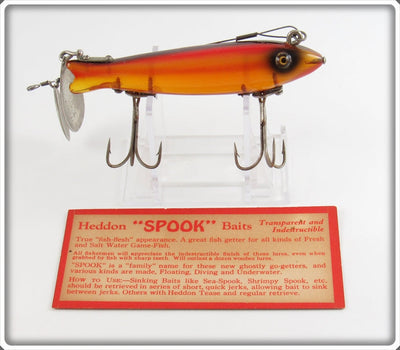 Vintage Heddon Rainbow Super Dowagiac Spook Lure With Insert For Sale