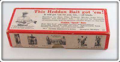 Vintage Heddon Rainbow Torpedo Empty Brush Box 130RB