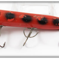 Vintage Heddon Orange With Black Spots Vamp Lure 7509V