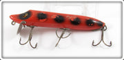 Vintage Heddon Orange With Black Spots Vamp Lure 7509V