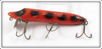 Vintage Heddon Orange With Black Spots Vamp Lure 7509V