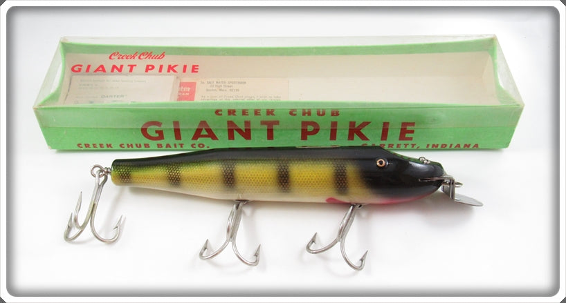 Vintage Creek Chub Perch Giant Pikie Lure In Box 6001