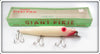 Vintage Creek Chub White Red Eye Shadow Giant Pikie Lure In 6025 Box