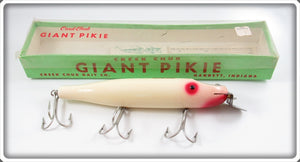 Vintage Creek Chub White Red Eye Shadow Giant Pikie Lure In 6025 Box