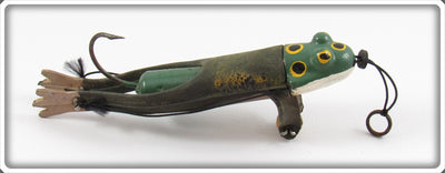 Vintage The Gee Wiz Bait Co Green Gee Wiz Frog Lure