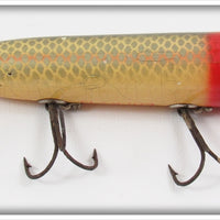 Vintage Heddon Red Head Shiner Scale No Eye Lucky 13 Lure