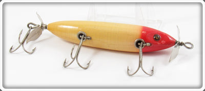 Vintage Heddon Red Head White Musky SOS Minnow Lure 172