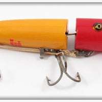 Vintage Heddon Yellow Red Head King Zig Wag Lure