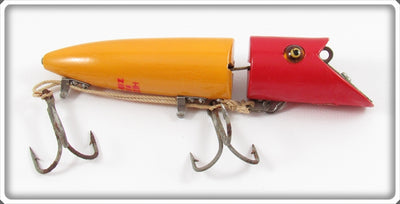 Vintage Heddon Yellow Red Head King Zig Wag Lure