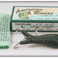 American Rivers Bait Co Green Crackle Frog Lure In Box