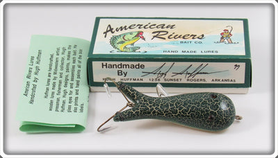 American Rivers Bait Co Green Crackle Frog Lure In Box