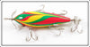 K Lures Red, Yellow & Green Crooked Bayou Minnow In Box
