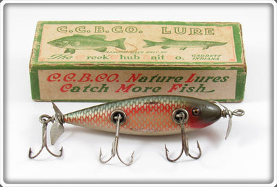 Vintage Creek Chub Red Side Injured Minnow Lure In Box