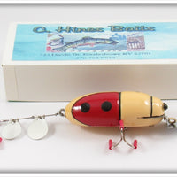 C Hines Red & White Beetle Lure In Box