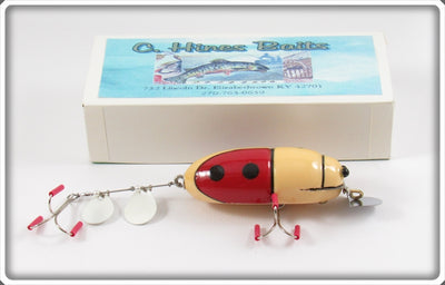 C Hines Red & White Beetle Lure In Box