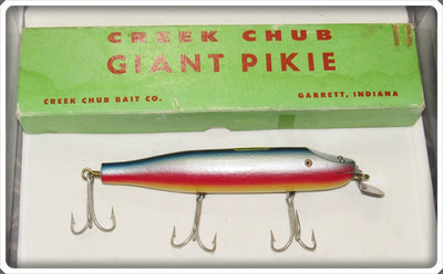 Vintage Creek Chub Rainbow Giant Pikie In Box 6008 Special Lure