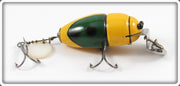 Dale Roberts Repainted Creek Chub Yellow Midget Beetle Lure