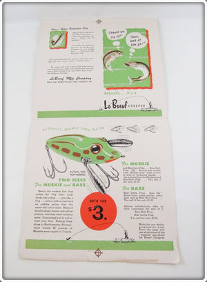 Vintage LeBouef Mfg Co LeBouef Creeper Advertising Flyer