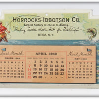 Vintage 1940 Horrocks Ibbotson Co Small Tin Calendar