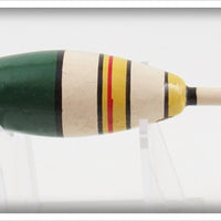 Ideal Green, White & Yellow Bobber