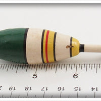 Ideal Green, White & Yellow Bobber