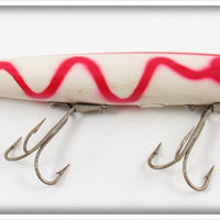 Vintage Paw Paw White & Red Serpentine Aristocrat Torpedo Lure