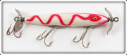 Vintage Paw Paw White & Red Serpentine Aristocrat Torpedo Lure