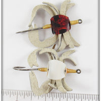 B-17 Tortoiseshell & White Fly Rod Crab Pair