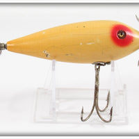 Vintage Heddon White Red Eye 300 Surface Minnow Lure
