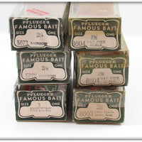 6 Pflueger Mustang, Palomine & Scoop Lures In Dealer Box