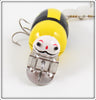 Plastic Image Yellow & Black Scarab In Box