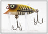 Heddon Transparent Yellow Black Bone Tiny Lucky 13 380 XRYBB