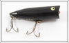 Vintage Heddon Solid Black Chugger Spook Lure 9540 B