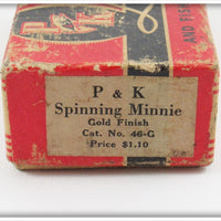 P & K Gold Finish Spinning Minnie In Box