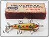 Pflueger Four Brothers Neverfail Under Water Minnow Lure In Maroon Box