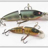 Vintage Unknown Possibly Swedish Three Hook Minnow Lure Pair