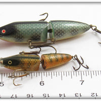 Unknown Possibly Swedish Three Hook Minnow Pair