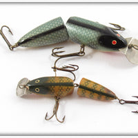 Unknown Possibly Swedish Three Hook Minnow Pair
