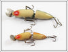 Unknown Possibly Swedish Three Hook Minnow Pair