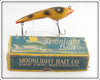 Vintage Moonlight Yellow Black Spots Pollywog Lure In Box