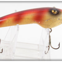 Vintage Moonlight White Red Stripes Pollywog Lure
