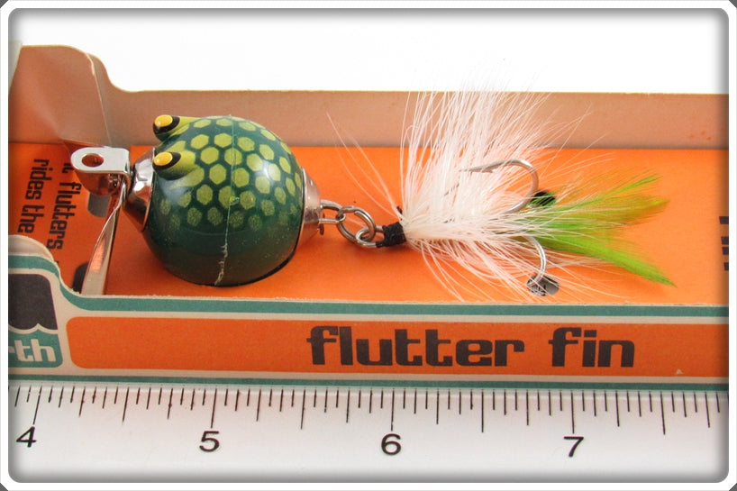 Vintage Worth Green With Yellow Spots Flutter Fin Lure In Box For Sale ...