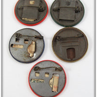 Lot Of Five 1930's Pennsylvania Fishing License Pins