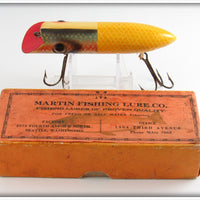 Vintage Martin Fishing Lure Co Three Color Salmon Plug Lure In Box